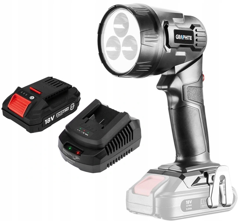 Graphite Lampa Energy+ 18V 58G007 Akumulátor 2AH Napájecí Zdroj Sada