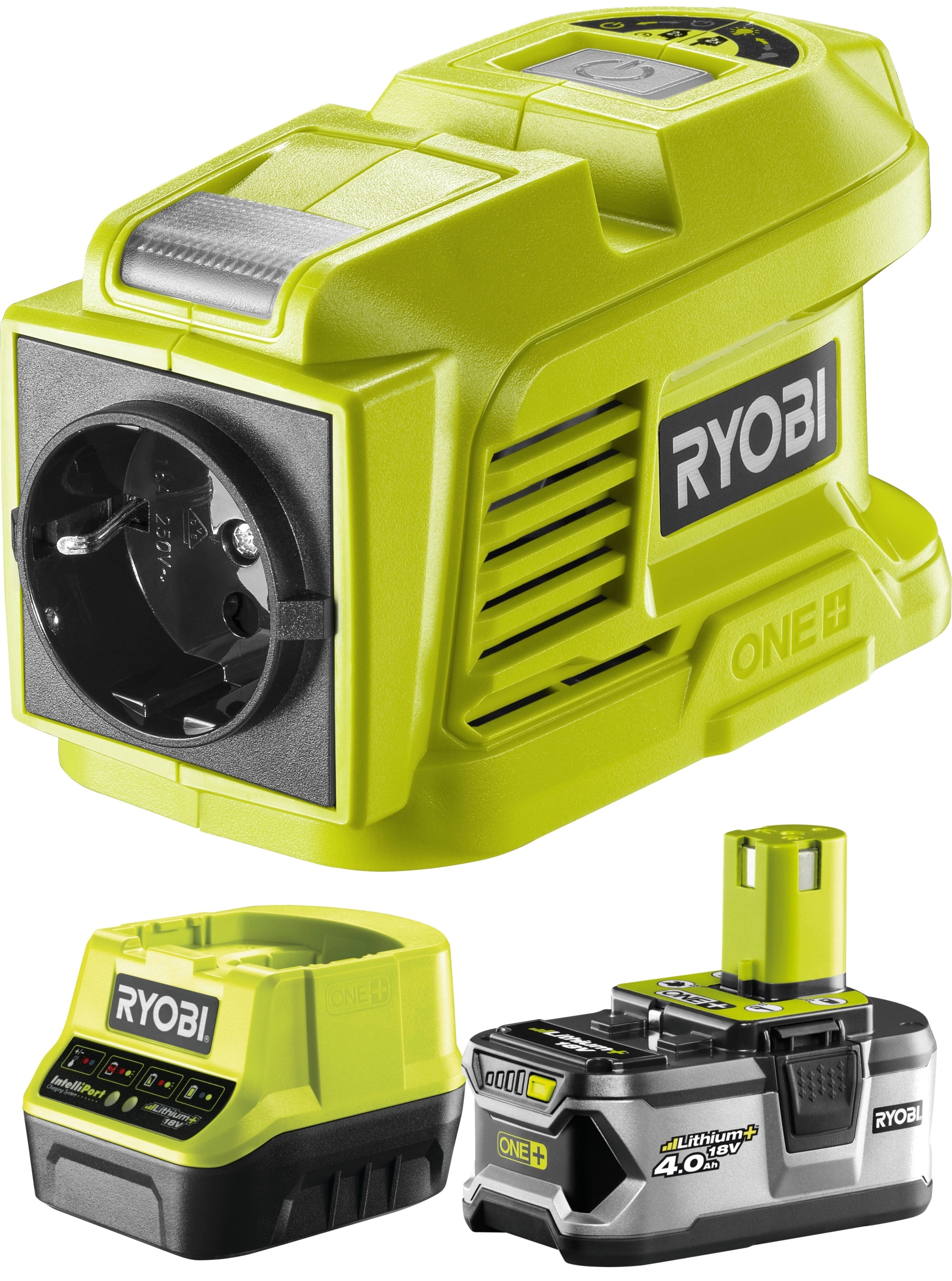 RYOBI RY18BI150A PRZETWORNICA NAPIĘCIA 18V-230V 4A