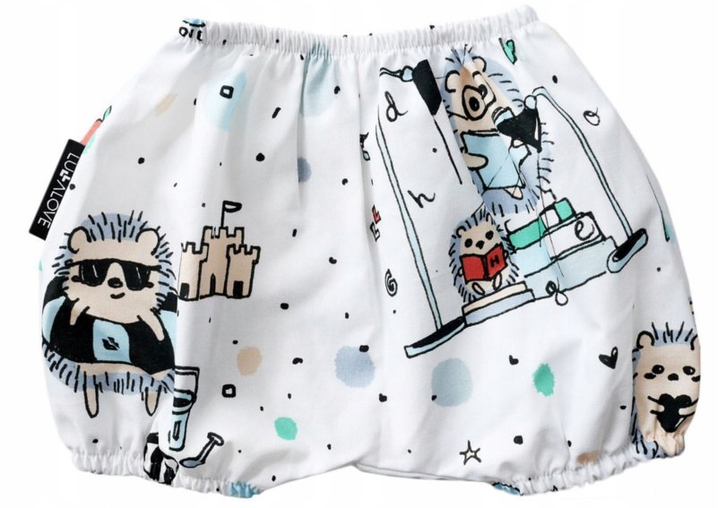 

Lullalove Bloomersy Spodenki 0-6MC Jeże Niebieskie