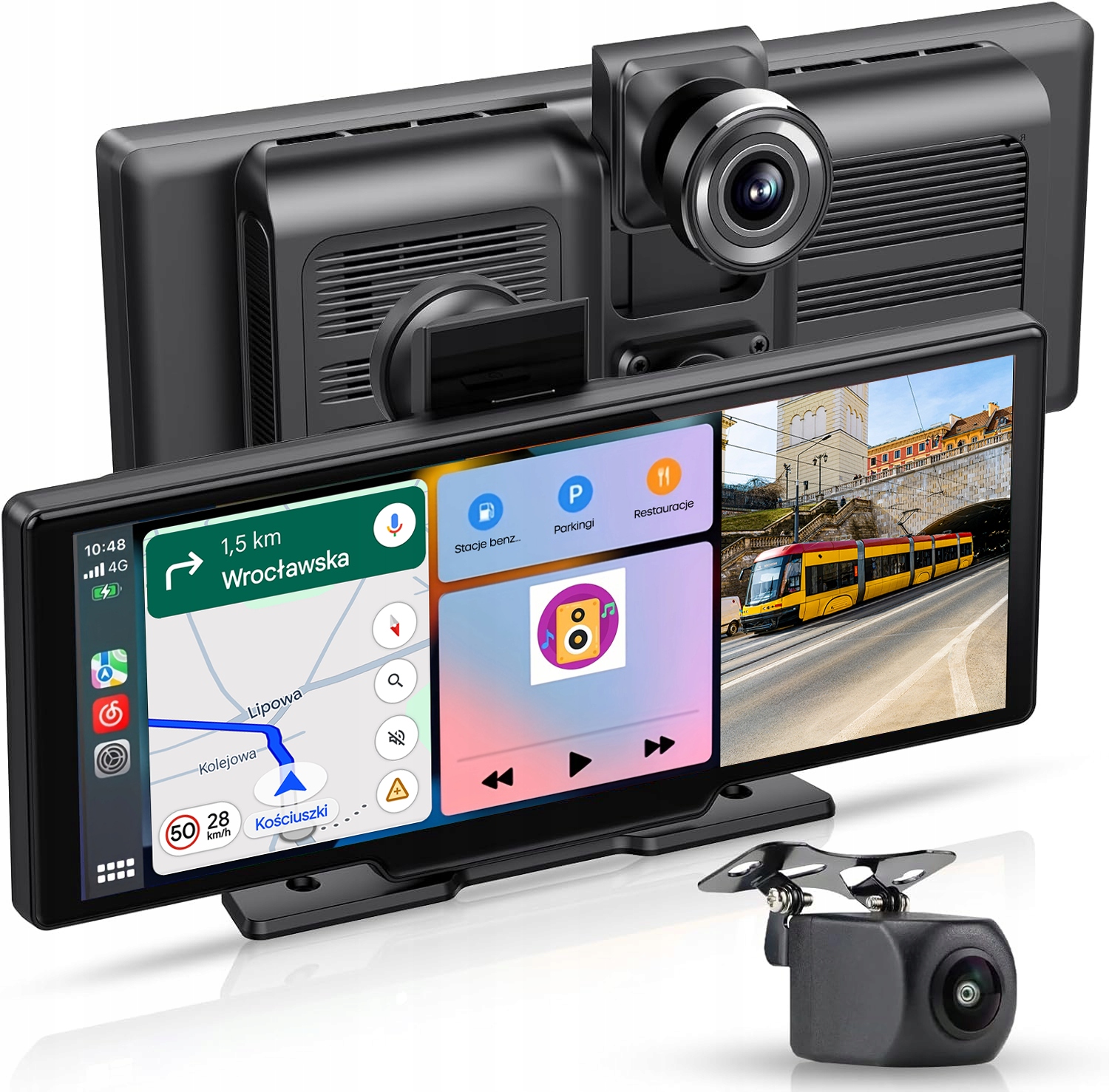 Stacja Multimedia Monitor 10.2 Android-Auto Apple Carplay Kamera Cofania