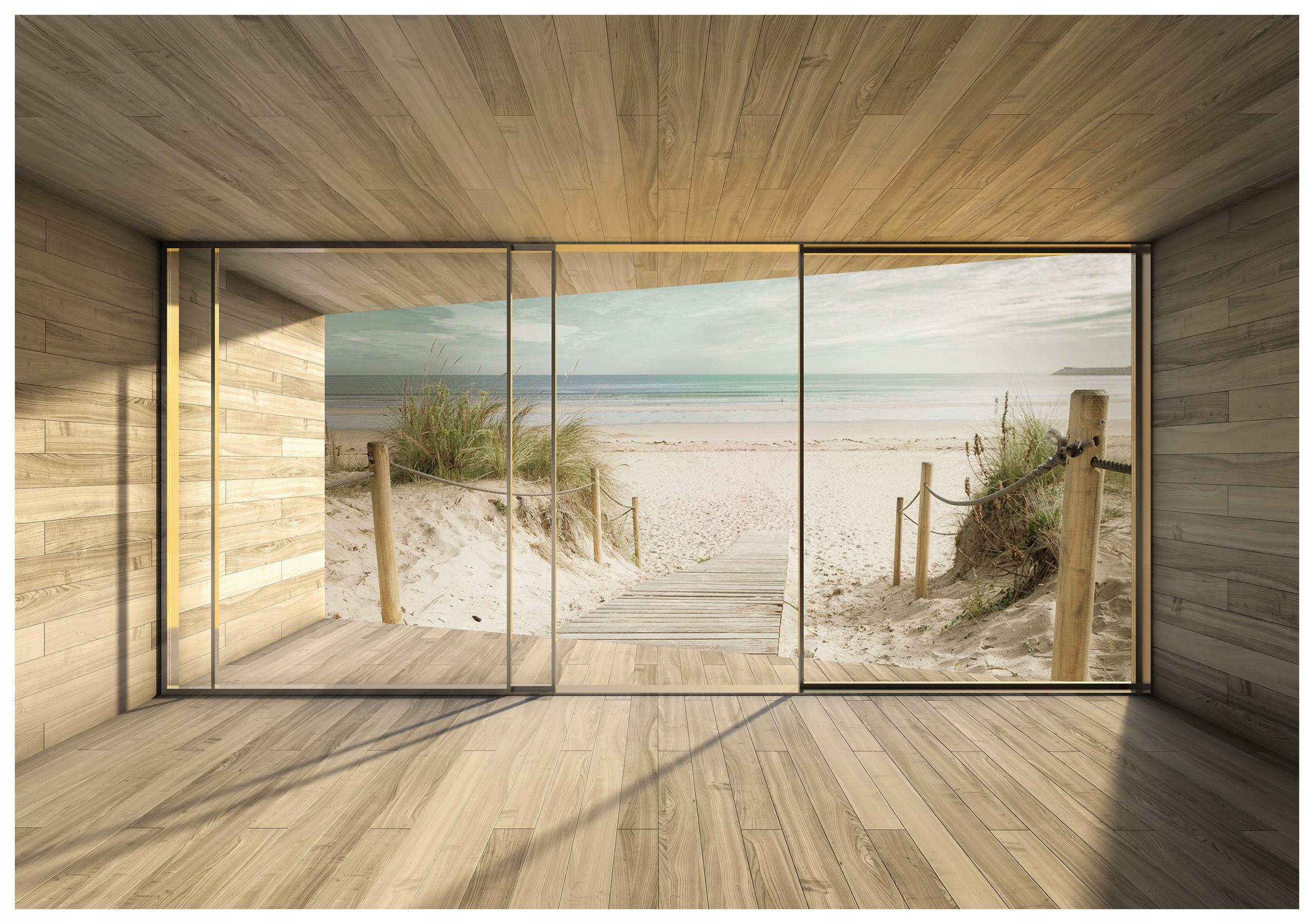 Fototapeta Pláž More Piesočné duny Drevená krajinná cesta 368x254 lepidlo