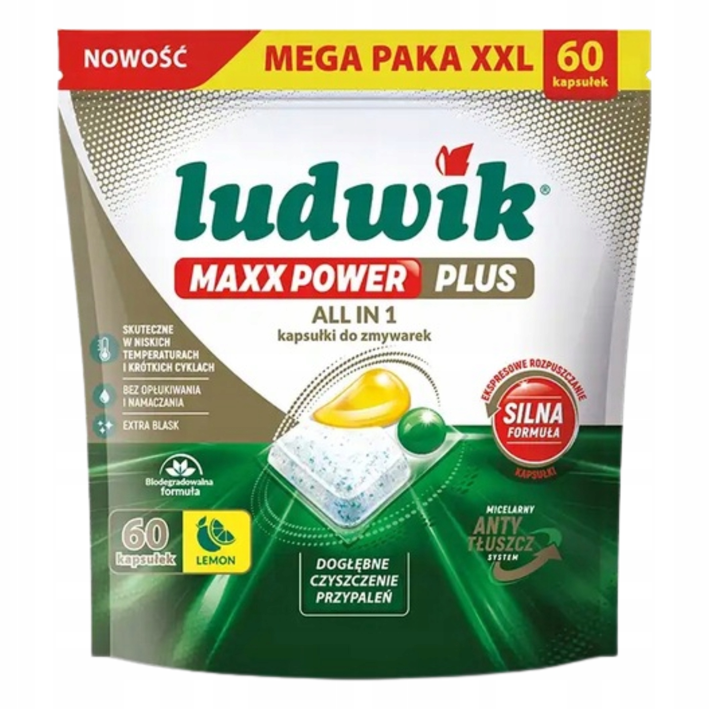 Levně Ludwik Maxx Power Plus Kapsle 60 ks Lemon