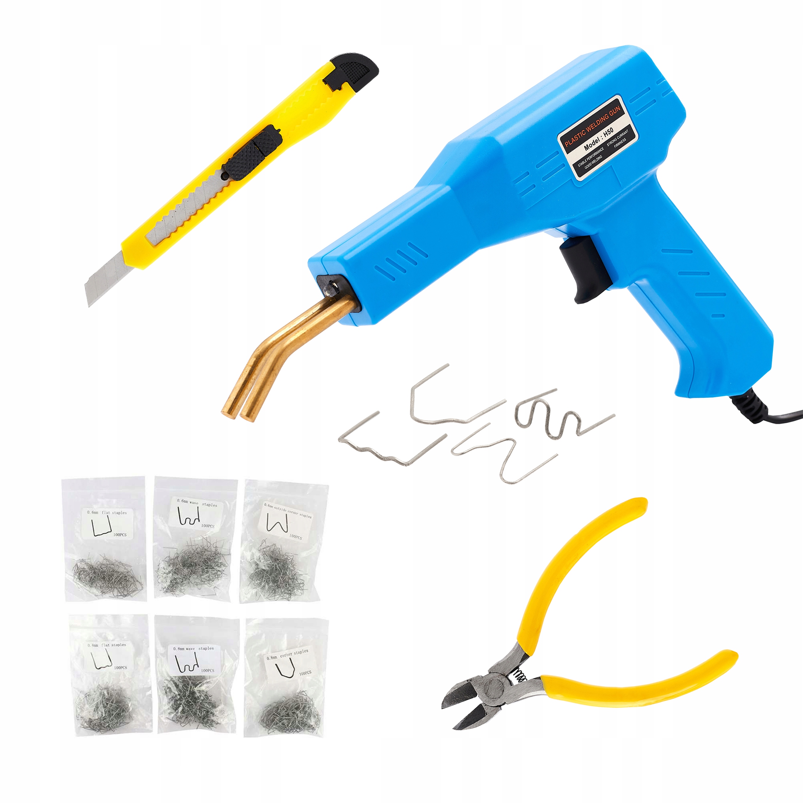 Sešívačka Plastů Svářečka Plastů 800 Sponek Nůž Kleště Sada