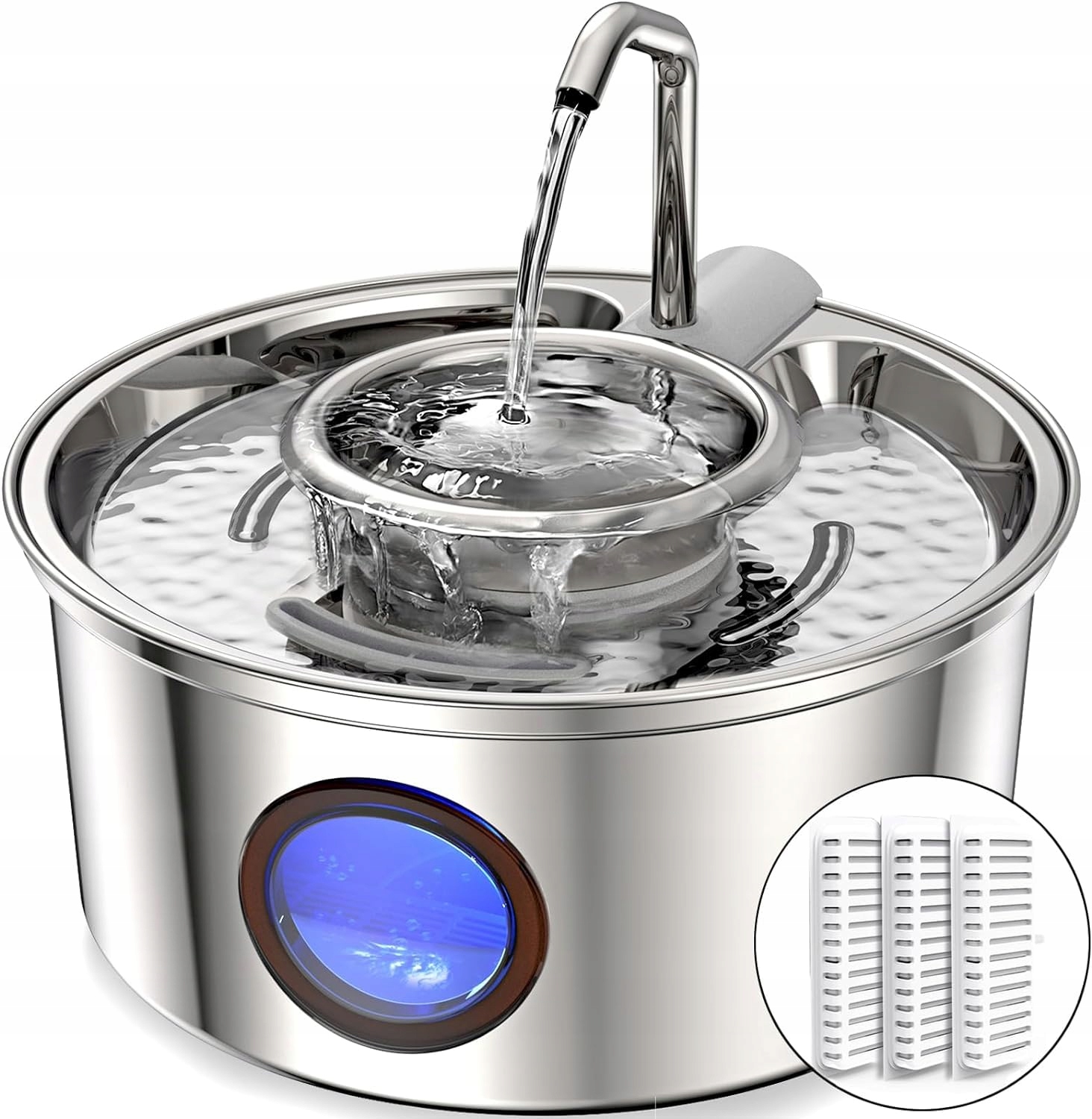 Napáječka s fontánou Kittyspout, kov, 3200 ml