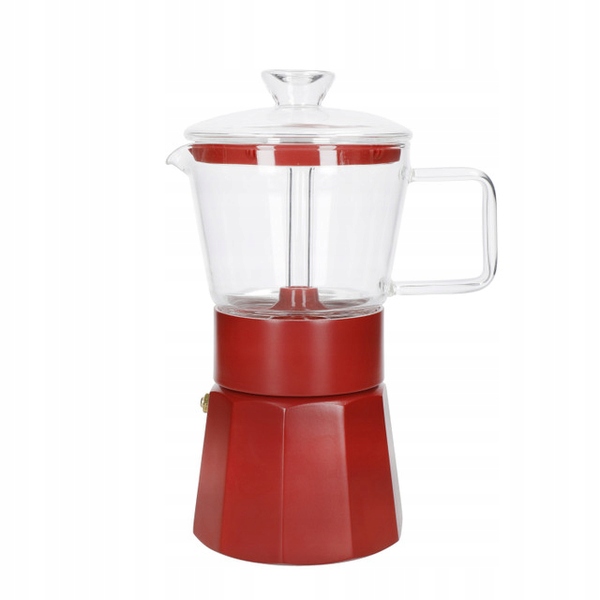 Moka kanvička pre 6 šálok, červená