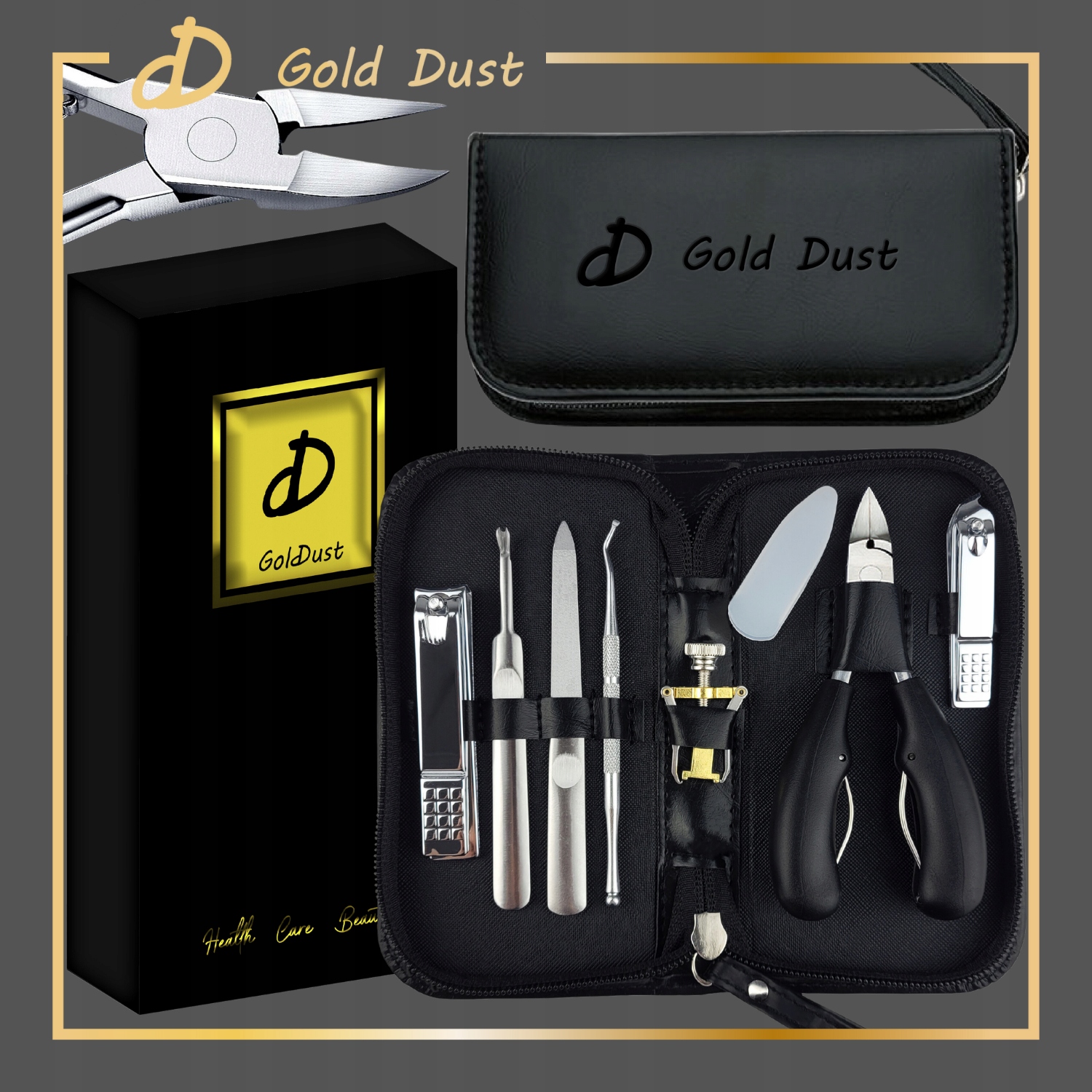 OBCINACZ CĄŻKI DO PAZNOKCI WRASTAJĄCYCH 8W1 ZESTAW NOŻYCZKI OBCINACZKI STAL EAN (GTIN) 5905771729318