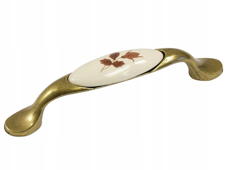 

Uchwyt Meblowy DP19 St. Złoto Porcelana Z Kwiatem