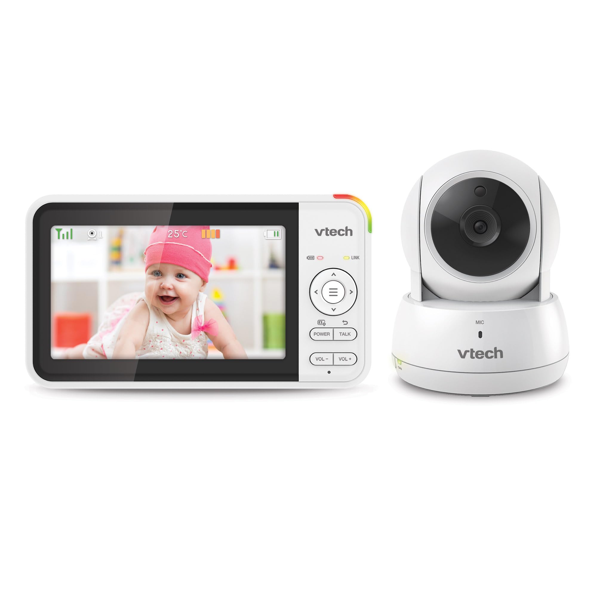 VTECH Niania Elektroniczna Kamera 5 Calowy Ekran 31h Bateria HD Nocna Wizja — miniatura 2