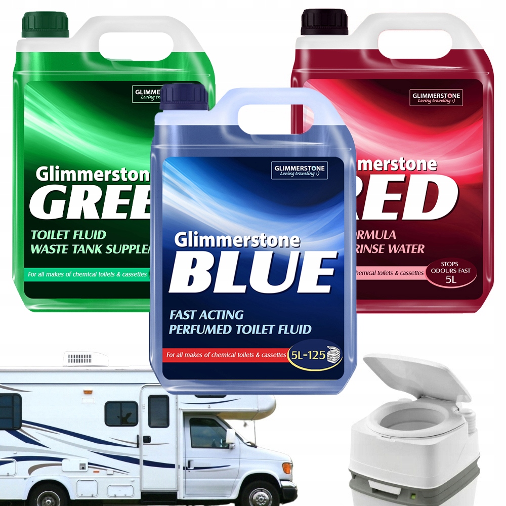 Zestaw Płyn Do Toalet Turystycznych Red Blue Green Koncentrat Toi Toi 15L