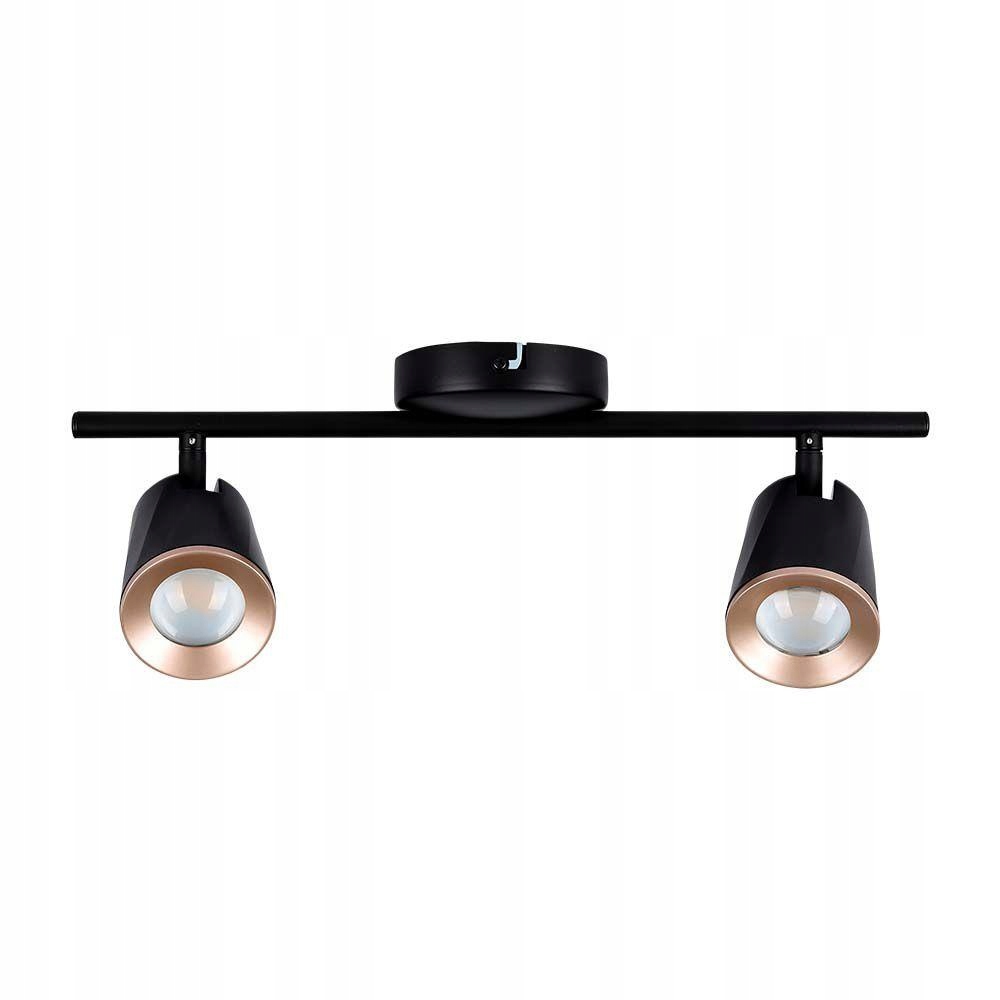 Stropní svítidlo nástěnná 2 Led světlomety černá měděná 40 cm 3000K V-tac