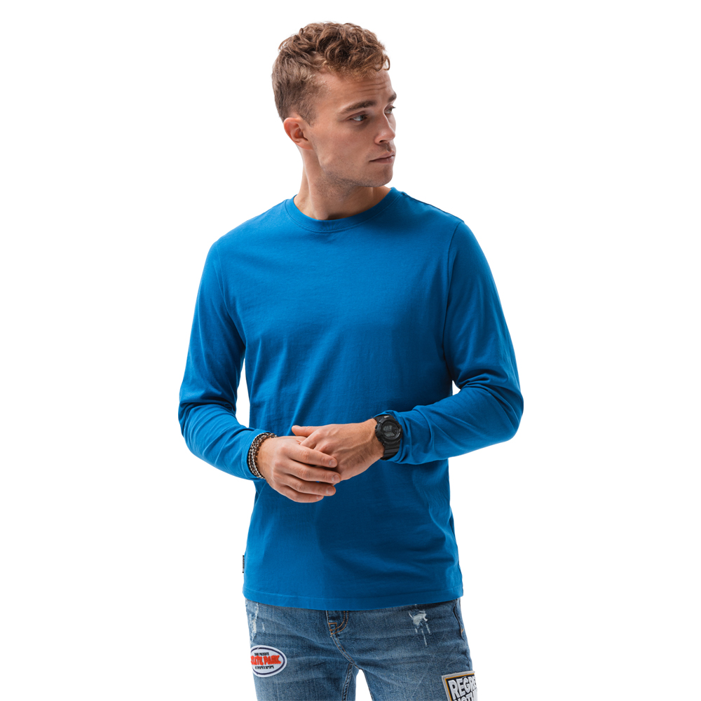 

Longsleeve męski basic L138 niebieski XL