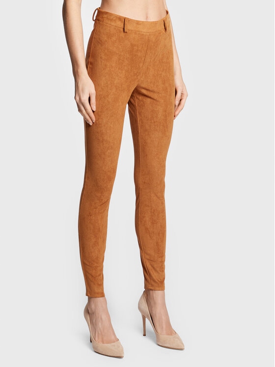 Marciano By Guess Hnědé Jednoduché Kalhoty Se Zipem 40 Gga