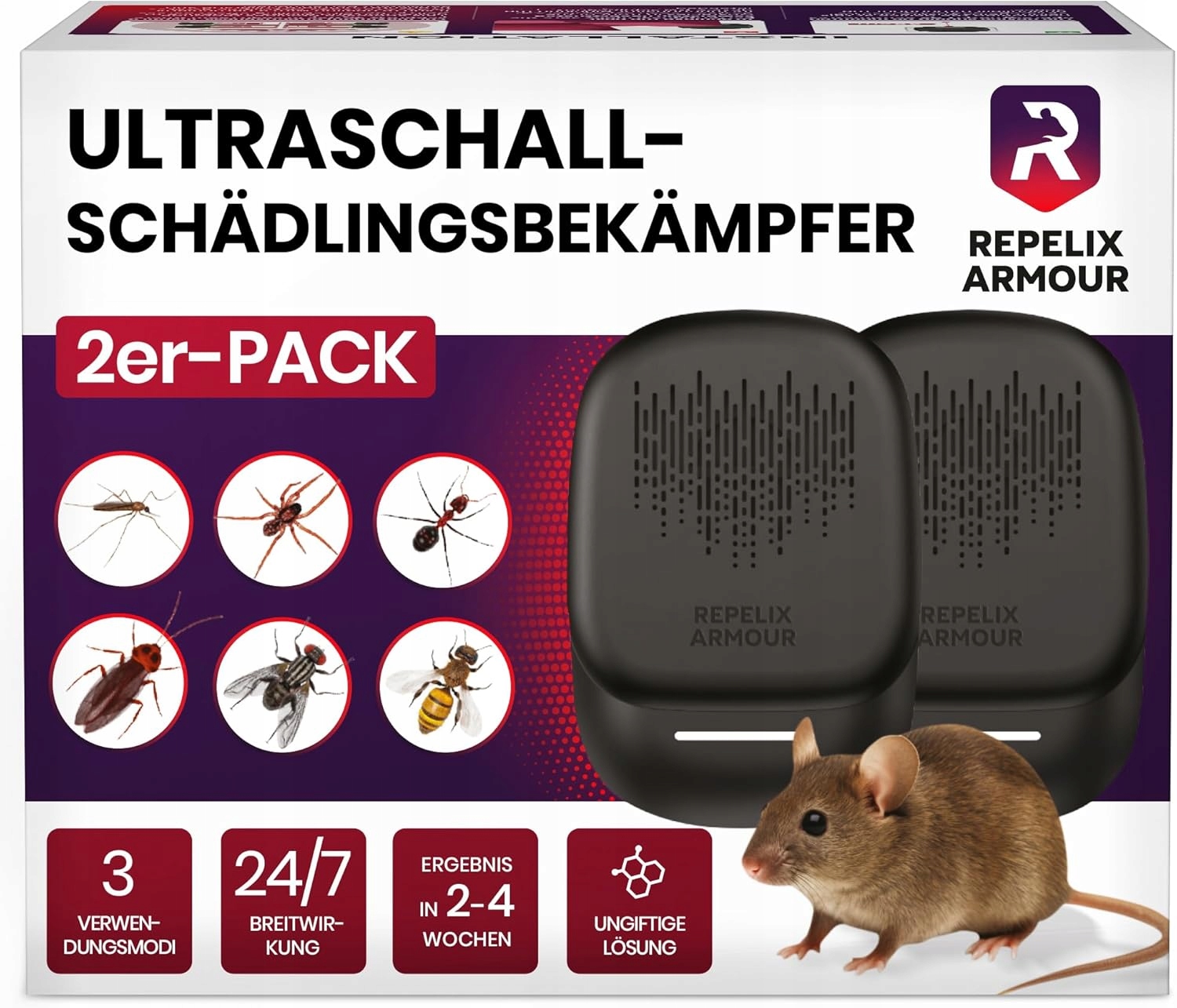 Ultrazvukový odpuzovač škůdců pro vnitřní použití