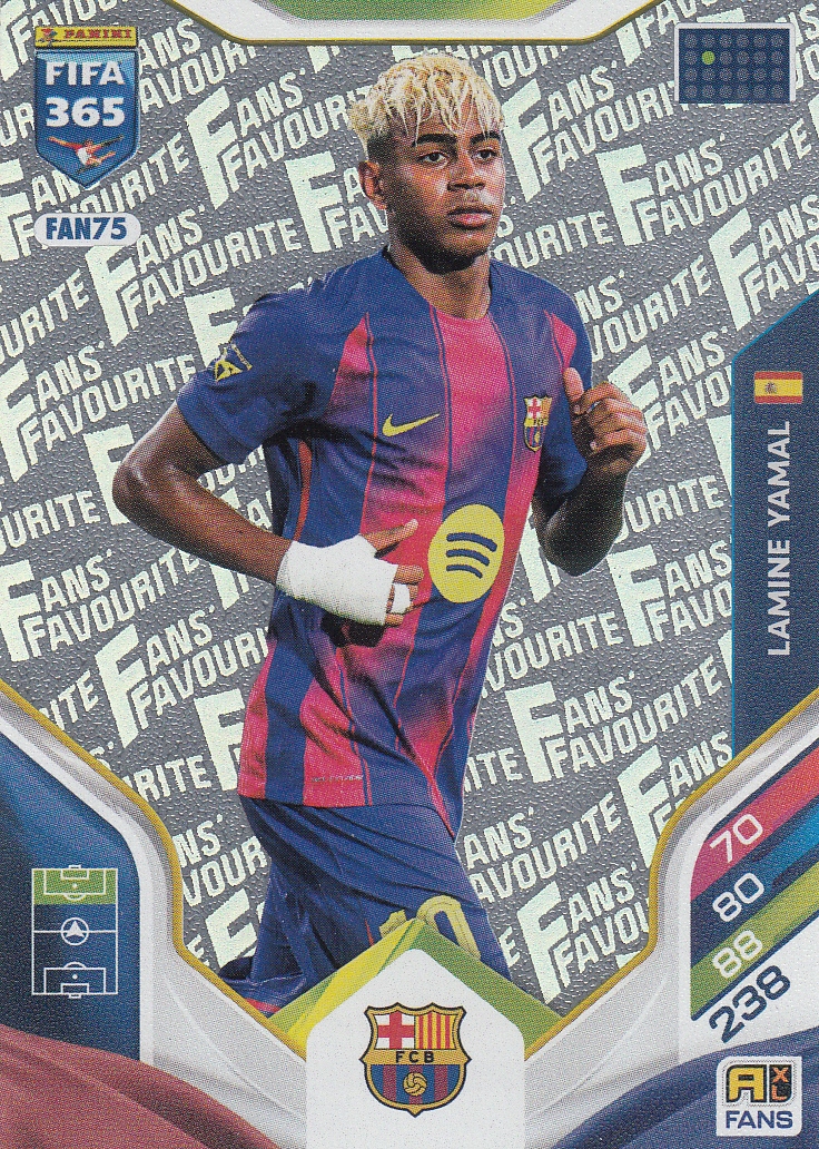 Karta Panini Fifa 365 2026 Fans' Favourite Lamine Yamal FAN75