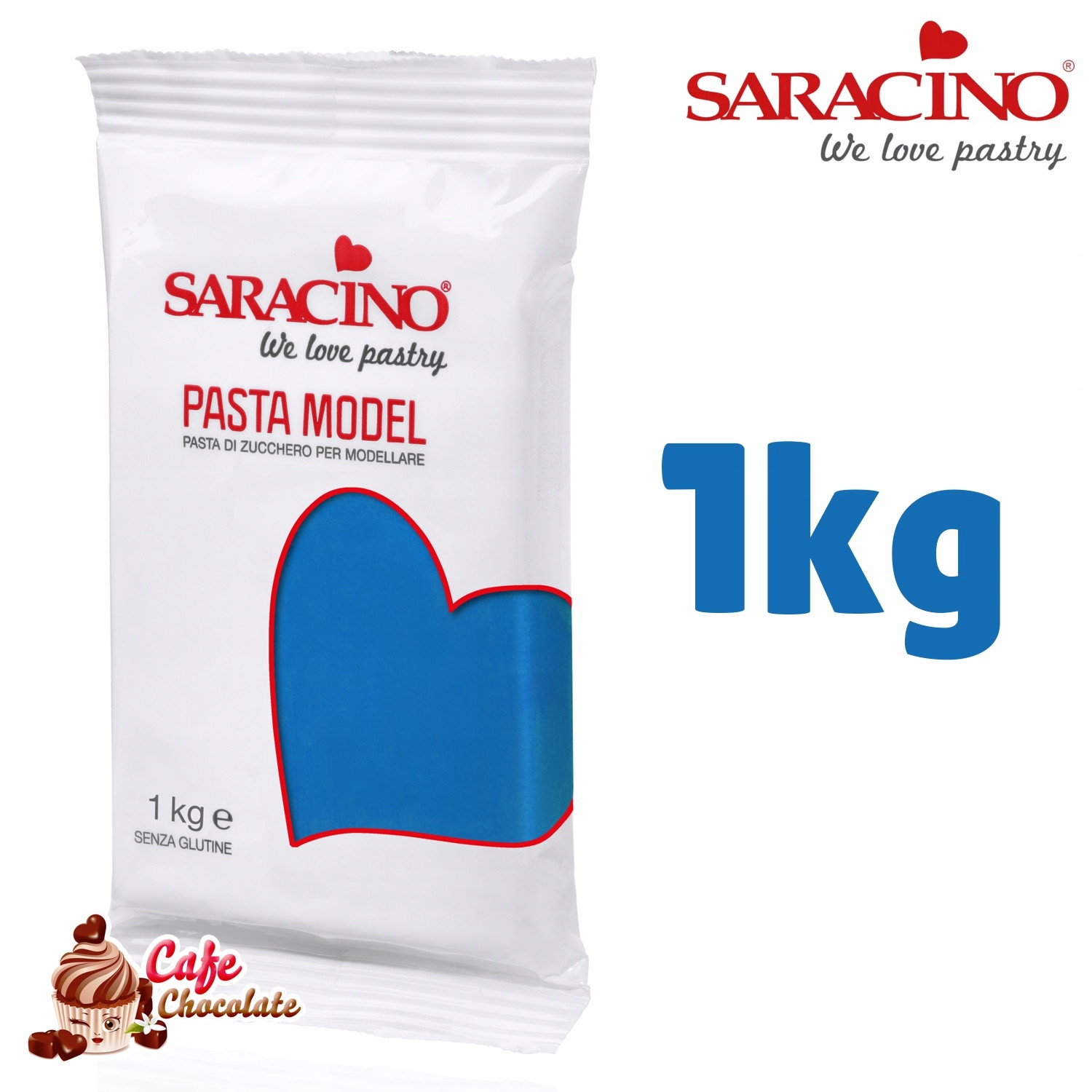 Saracino masa cukrowa do modelowania figurek niebieska 1kg