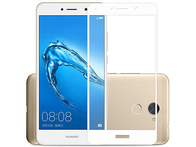 

Huawei Y7 Szkło Hartowane 3D 9H Białe Cały Ekran