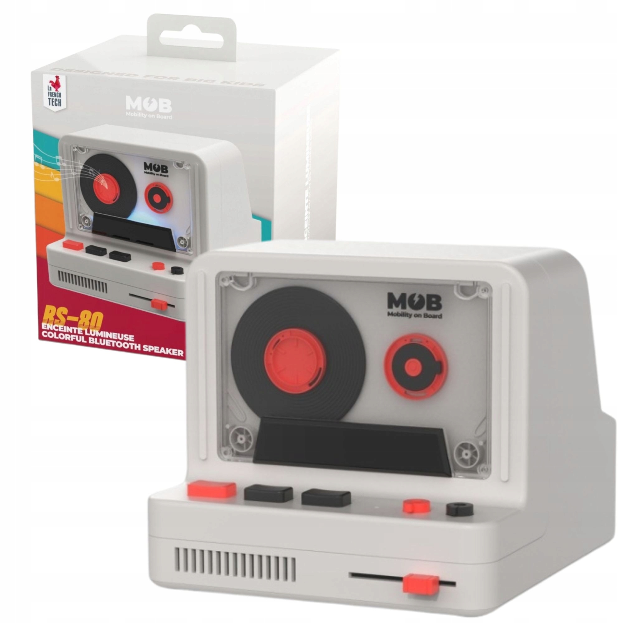 Bluetooth reproduktor Bezdrátový Přenosný Mob Retro světelné režimy, 12H, 5W