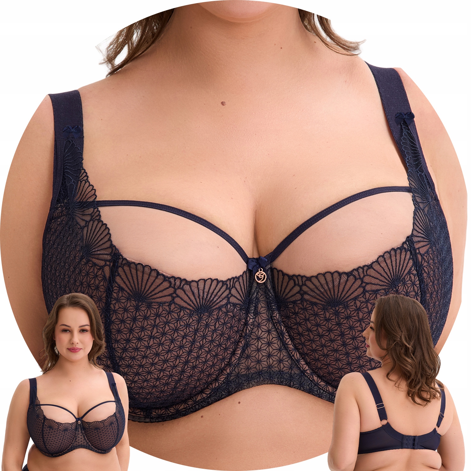 Gaia 1323M Veda Maxi Polovyztužená podprsenka Semi Soft tmavě modrá 105G