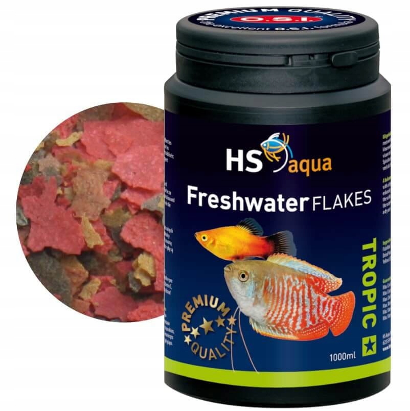 Levně Osi Hs Aqua Freshwater Flakes 1000 ML 190 g Krmivo Pro Ryby