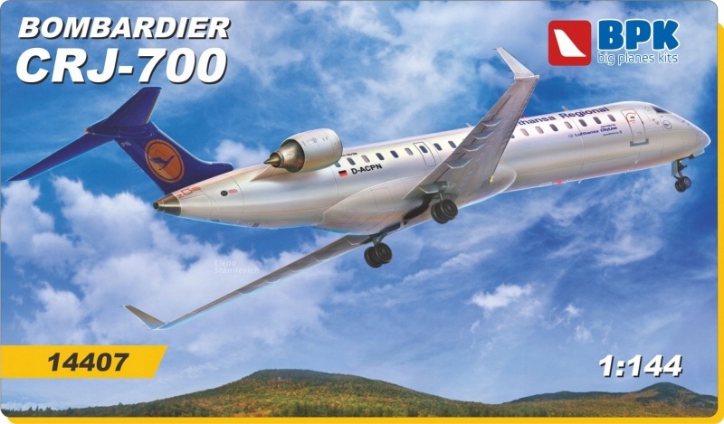 Bombardier CRJ-700 Lufthansa Regional Bpk big planes kits 14407 měřítko 1/144
