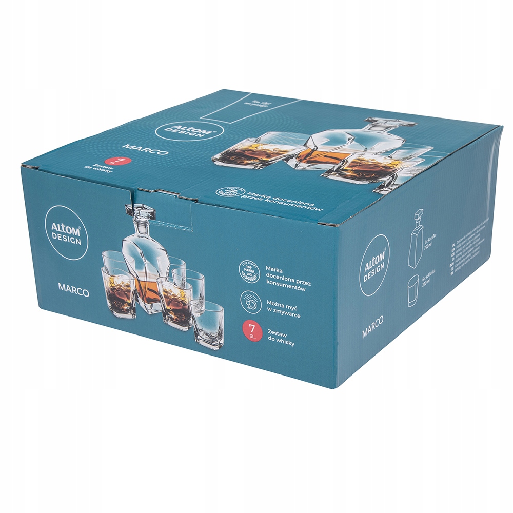 Szklanki do whisky drinków i Karafka Altom Design Zestaw Marco 7 elementów Kod producenta 0103010167