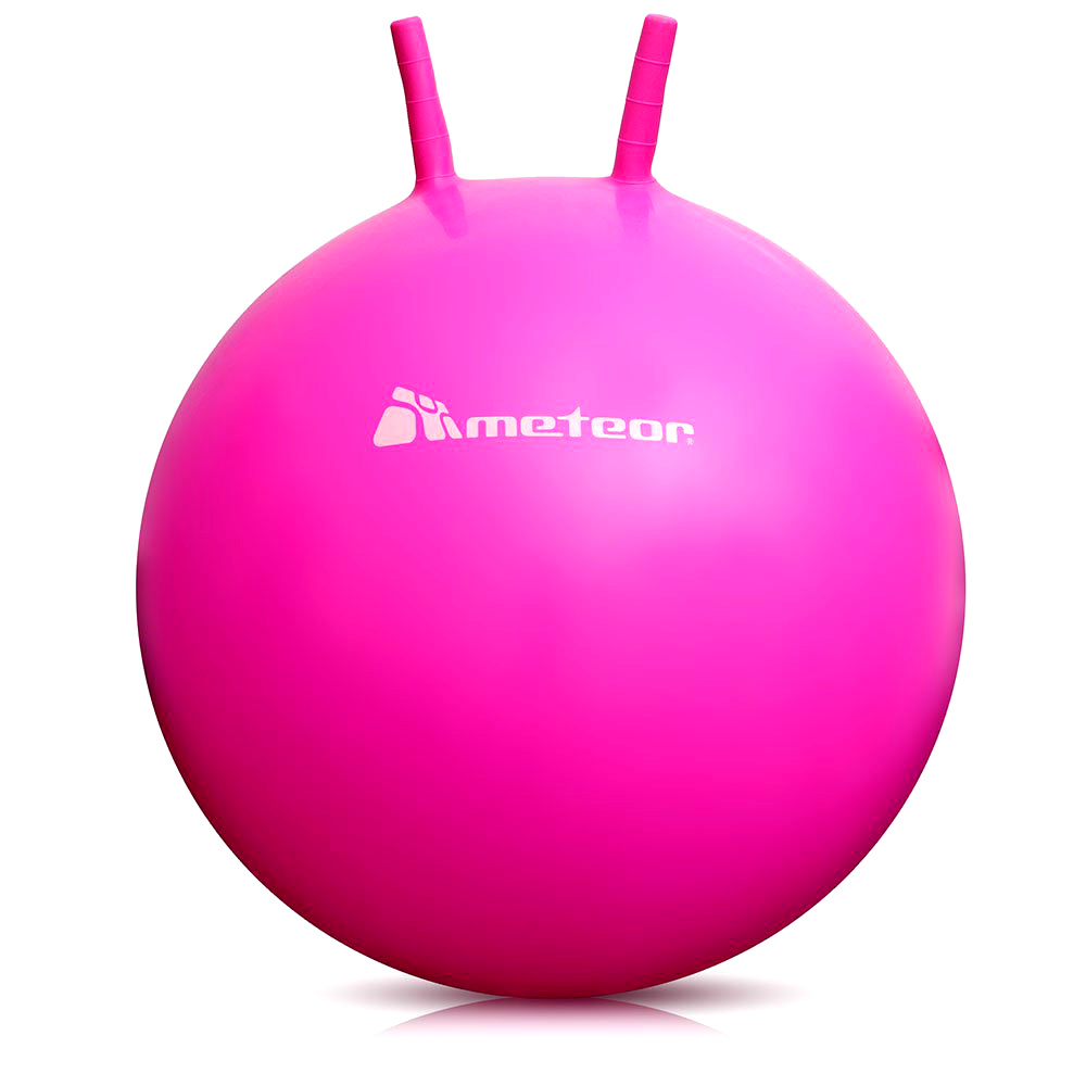 Piłka skacząca Meteor RÓŻOWA 65CM DLA DZIECI MOCNA