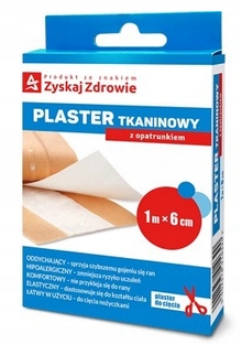 

Plaster Tkaninowy z opatrunkiem 1m x 6cm Do Cięcia