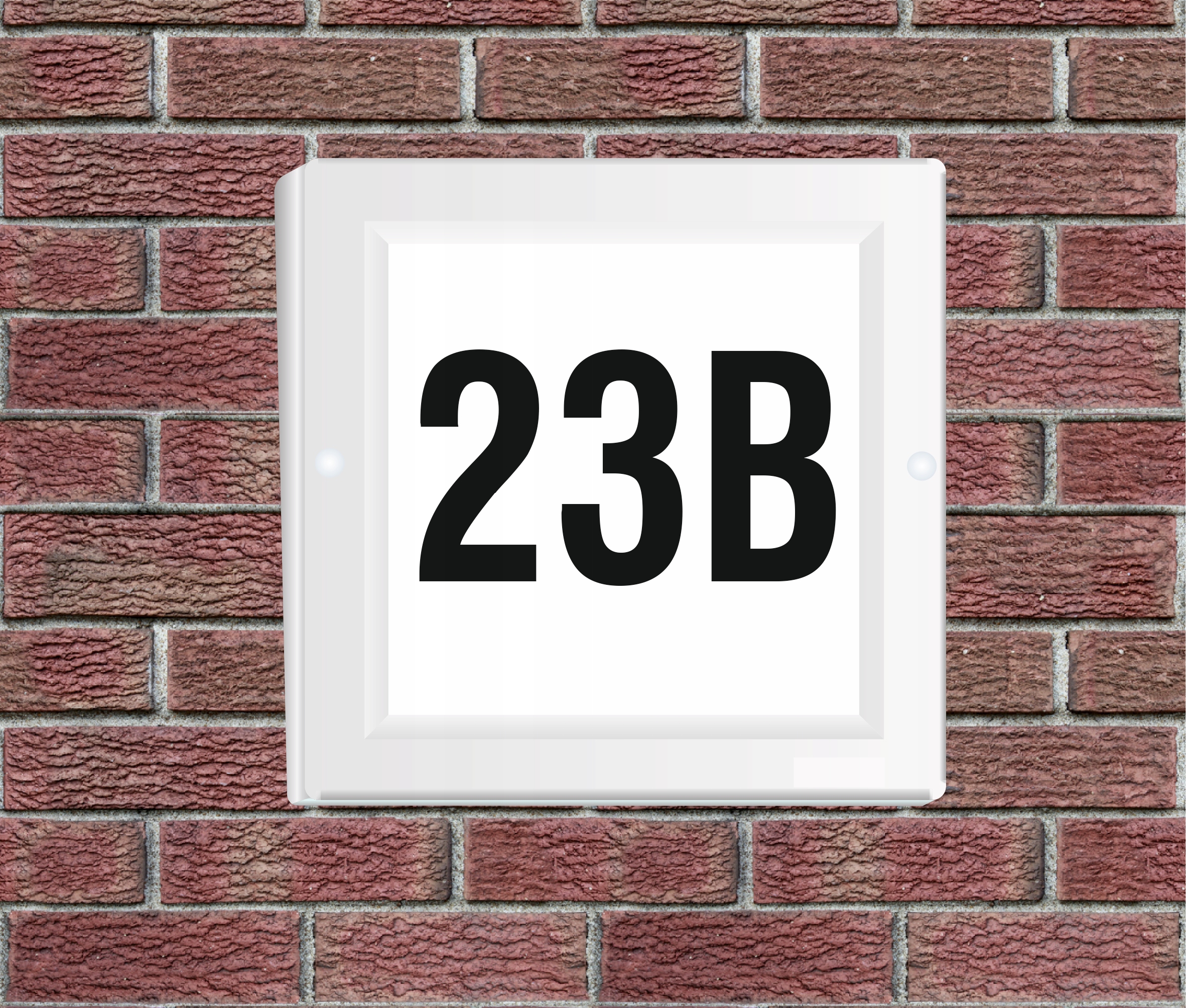 Solarny numer domu LED tablica adresowa 23x23cm Wysokość produktu 3 cm