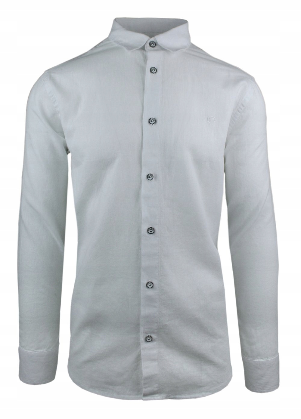 Pohodlná víkendová košile z lnu a bavlny Pako Jeans bílá M