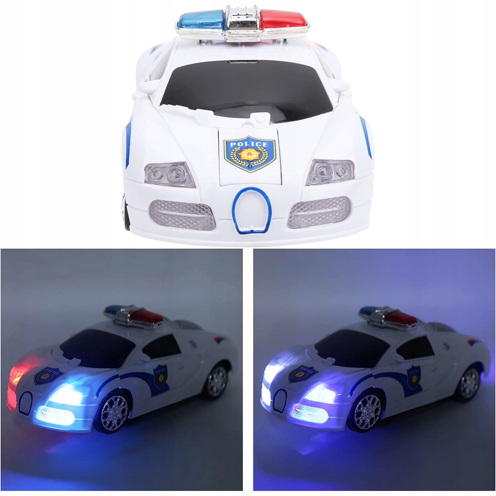 AUTO-ROBOT POJAZD NA BATERIE SAMOCHÓD POLICJA TRANSFORMERS ŚWIECĄ ŚWIATŁA Certyfikaty, opinie, atesty CE