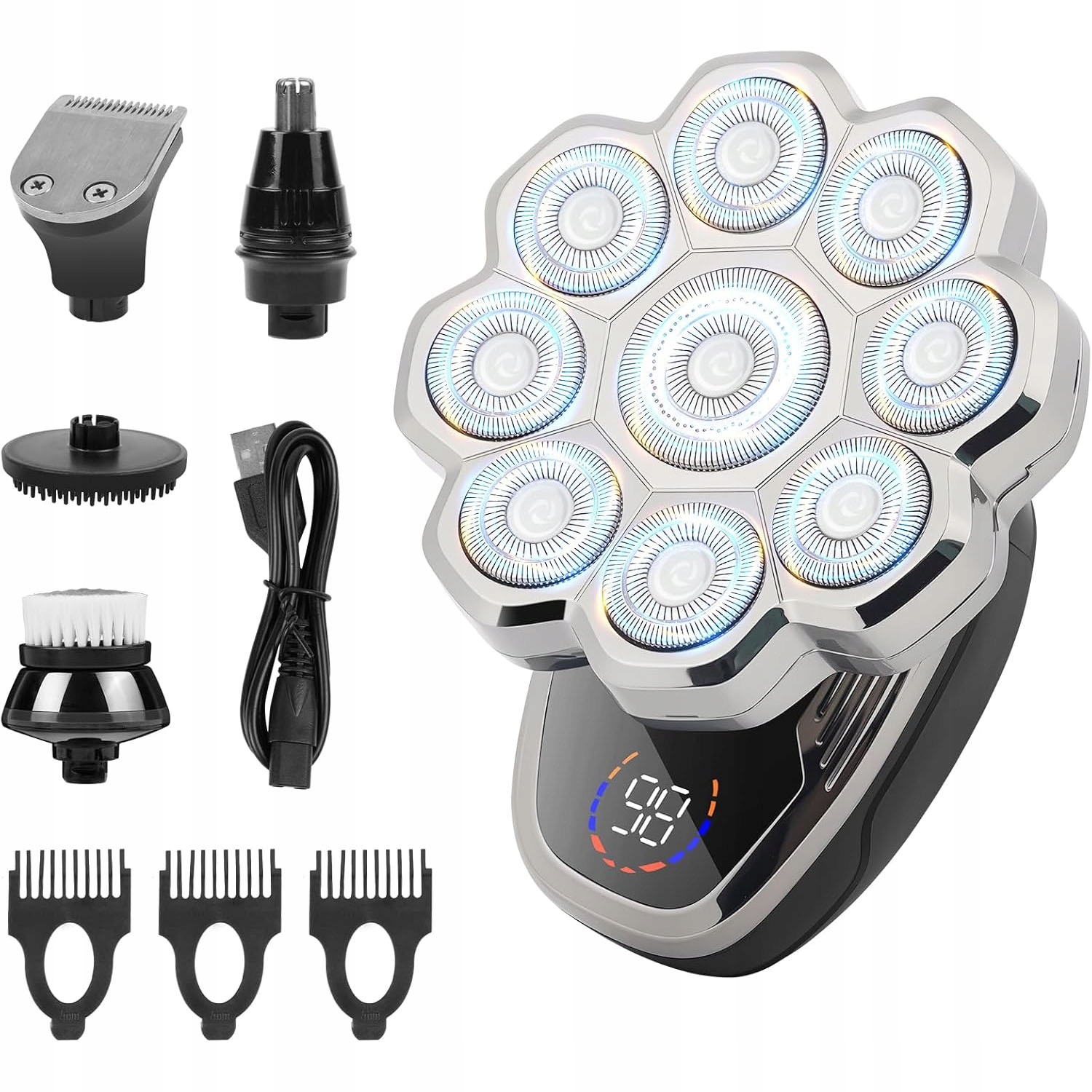 Holicí Strojek 9D Magnetická Suchá A Mokrá Hlava S Baterií 600 Mah