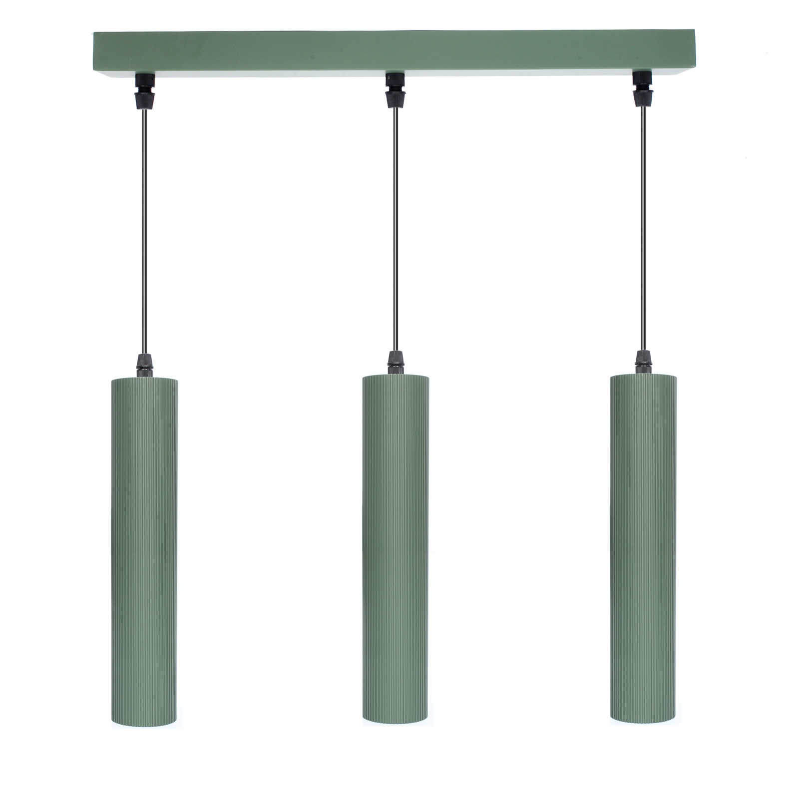 Závěsná lampa Ryflovaná 3 x Spot GU10 Esla Oliva do jídelny nad bar