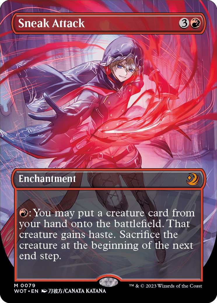 Mtg Sneak Attack *Anime Borderless* Foil (mr)