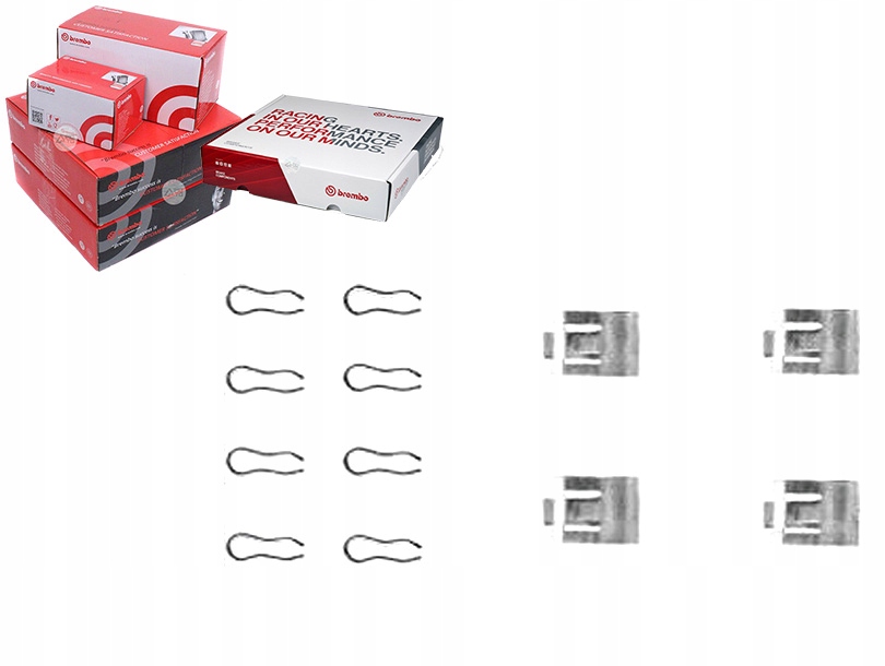BREMBO ZESTAW MONTAŻOWY KLOCKÓW HAMULC. BREMBO