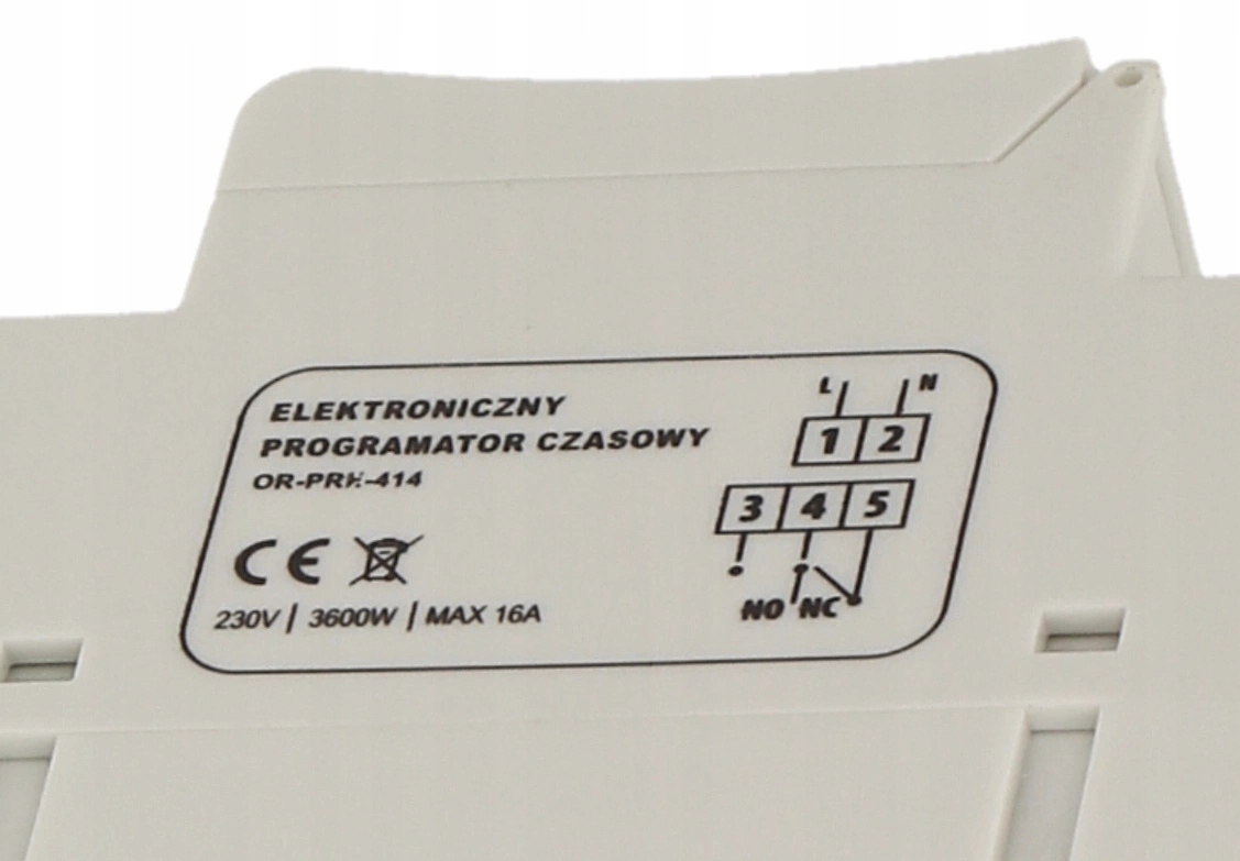 ORNO Włącznik Timer Elektroniczny Programator Czasowy LCD na Szynę DIN Rodzaj programator czasowy