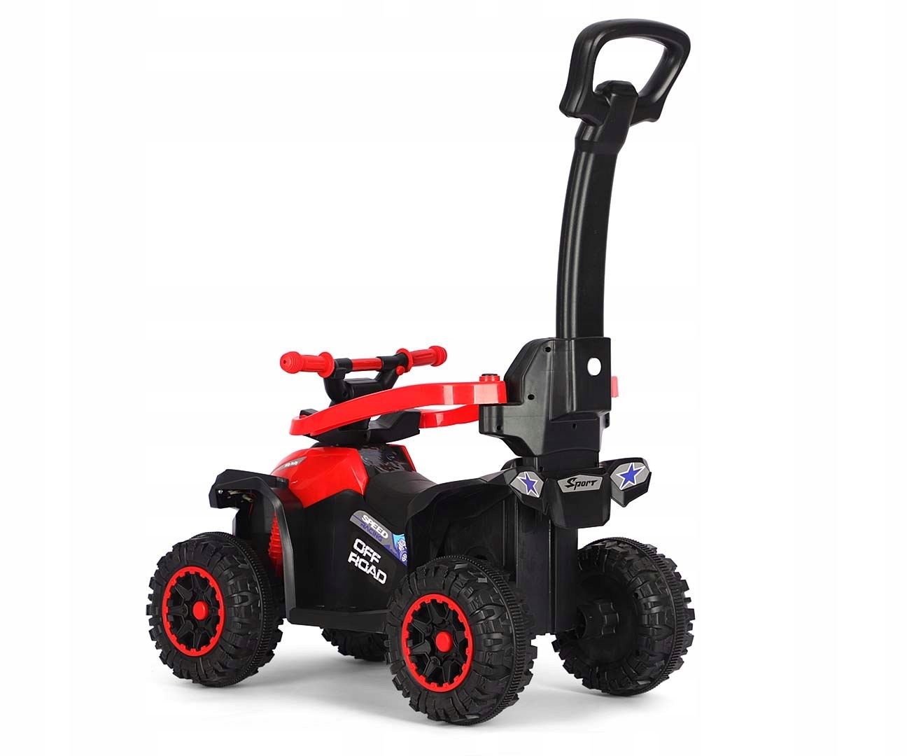 Ride-on with handle for walking LED horn Wild Milly Mally Color red