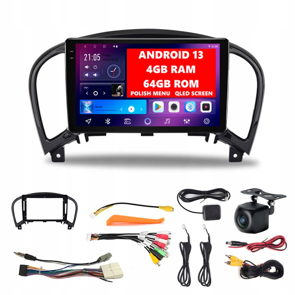 Android 13 Rádio Pro Nissan Juke 2010-2014 s Android Auto, Carplay, Wifi, 4GB/64GB
