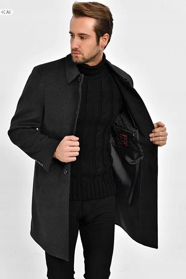Pánský Hladký Elegantní Kabát V Klasickém Stylu 5XL 5IA