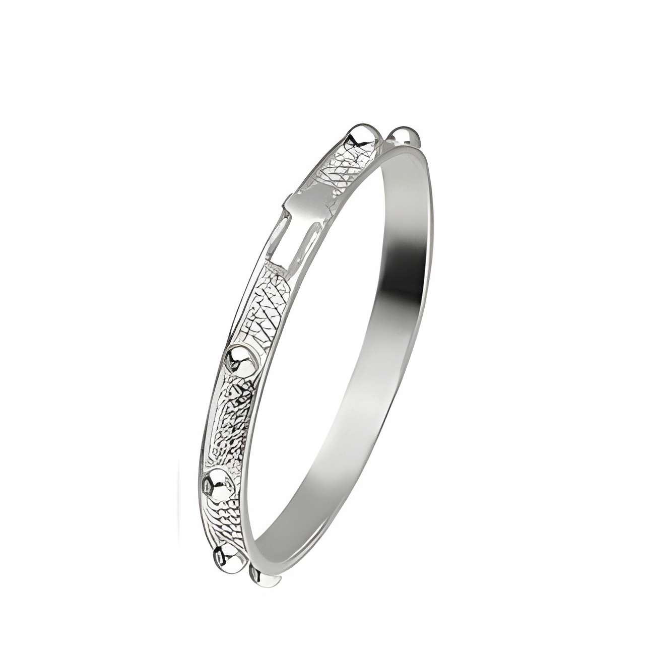 Obrączka RÓŻANIEC srebrna pr. 925 Pierścionek Różaniec Wąski | r. 30 Stan opakowania oryginalne