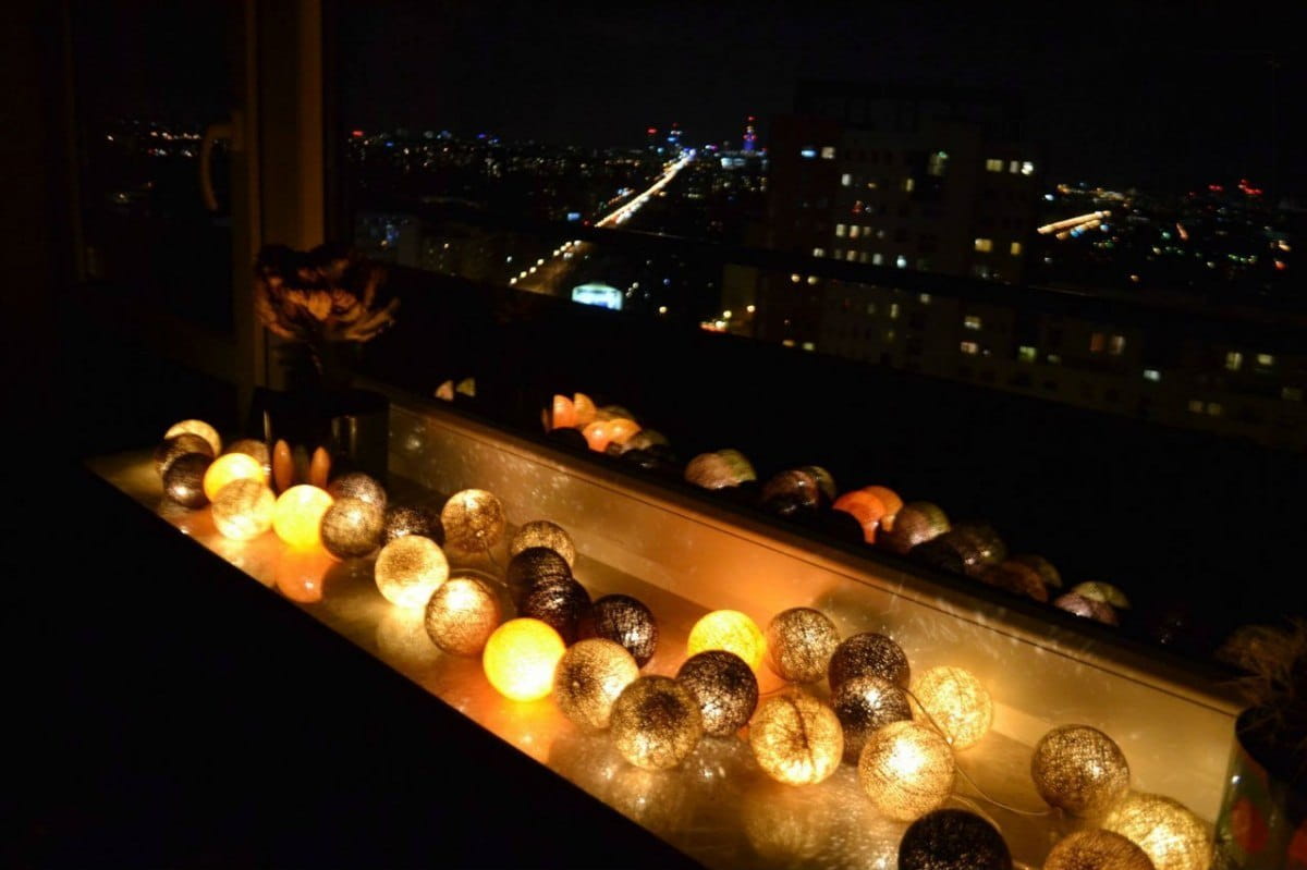 Zestaw lampek Cotton Balls City Glamour 20 kul Długość 416 cm