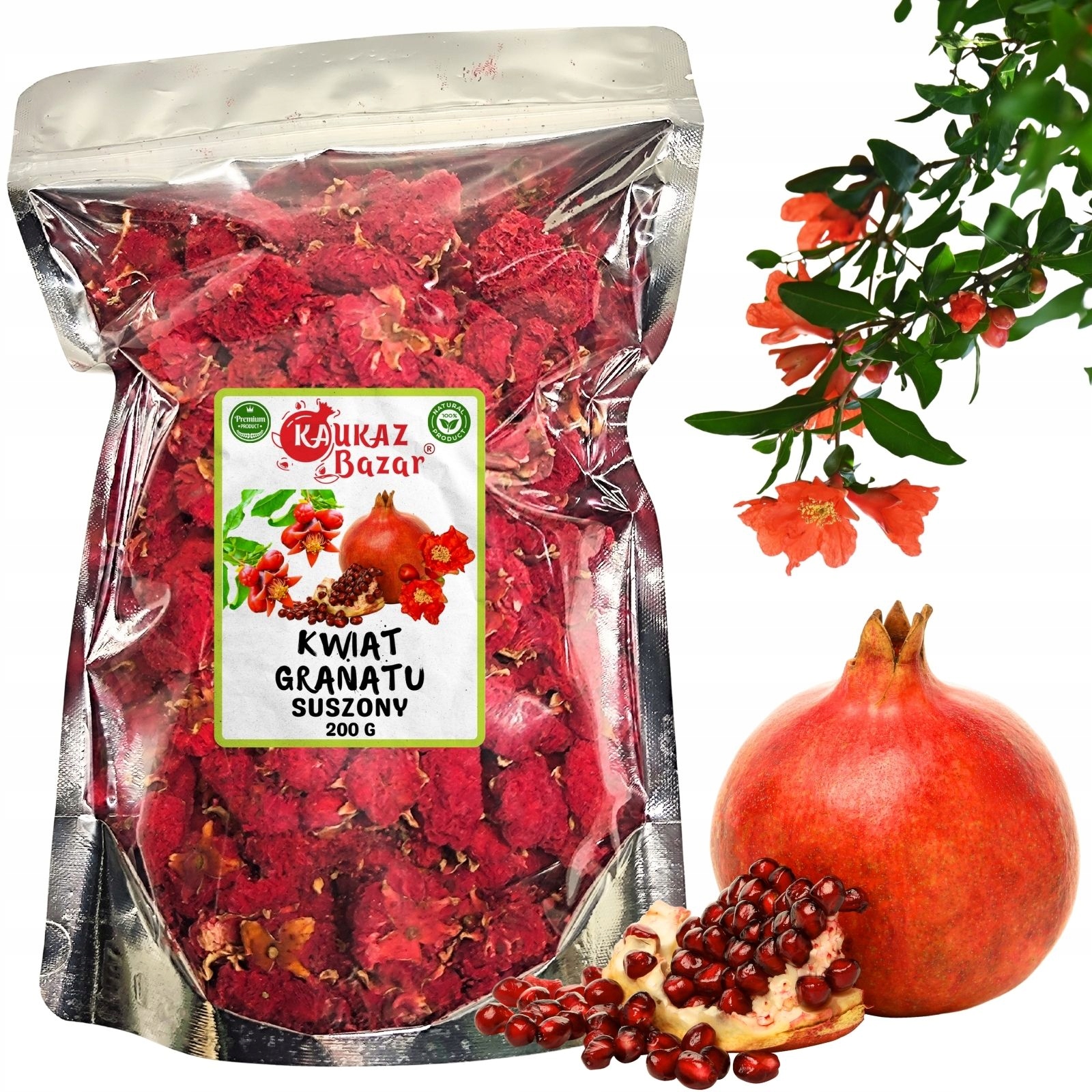 Celé sušené granátové jablko Premium 200 g Írán Kaukaz Bazar