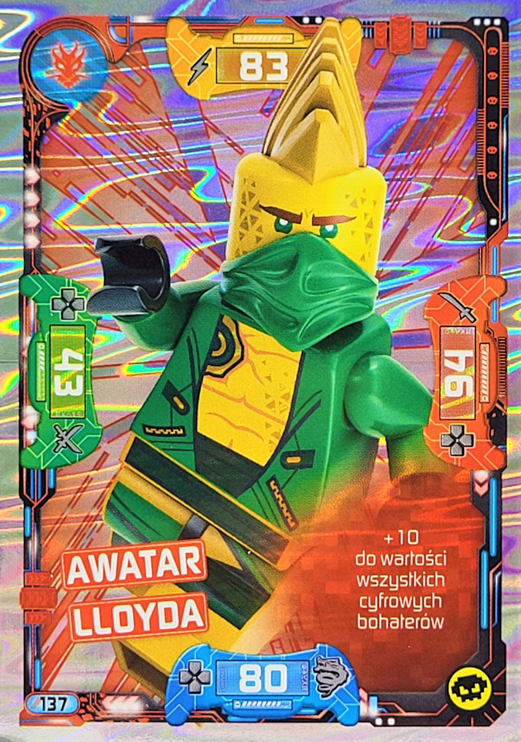 Lego Ninjago Karta Odblaskowa Seria 5 nr 137