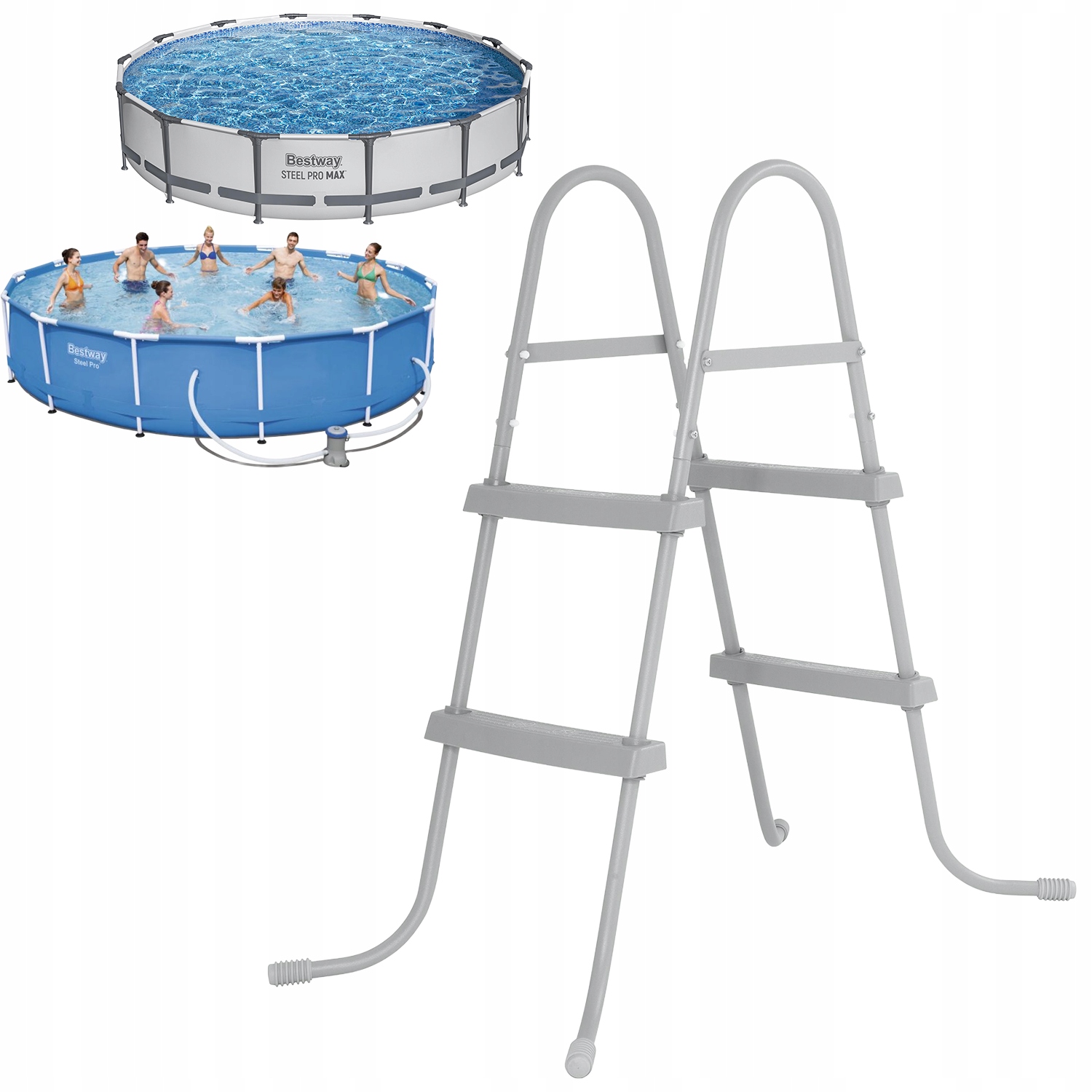 Bazénové Schůdky Oboustranný Žebřík Se Hodí Do Bazénu Bestway 56595 Vstup