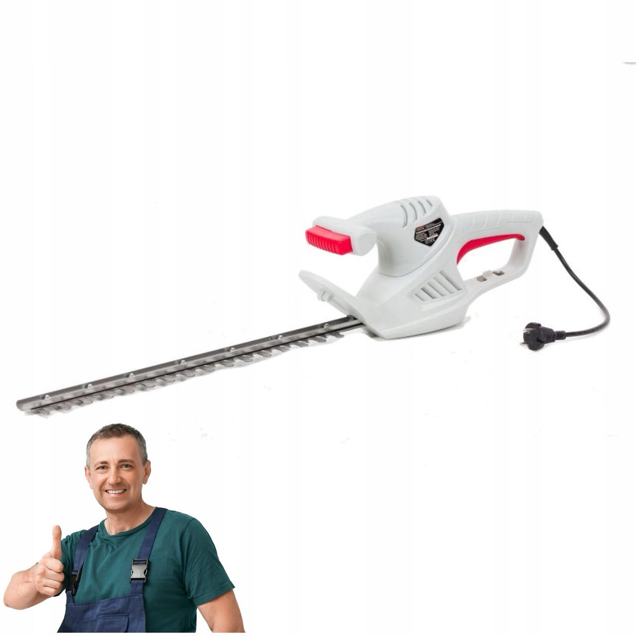 Elektrické Nůžky Na Živý Plot Pro Stříhání Keřů Větví Nac 450W 41CM Tiché
