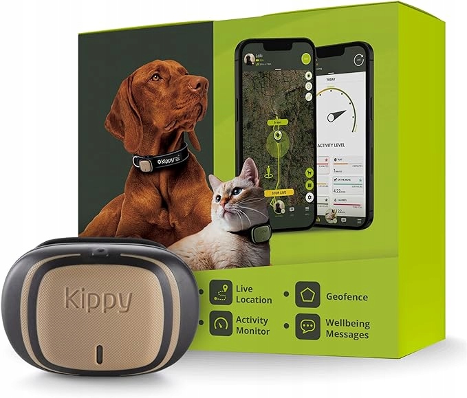 Levně Obojek Kippy evo s kapsou na Gps velikost M