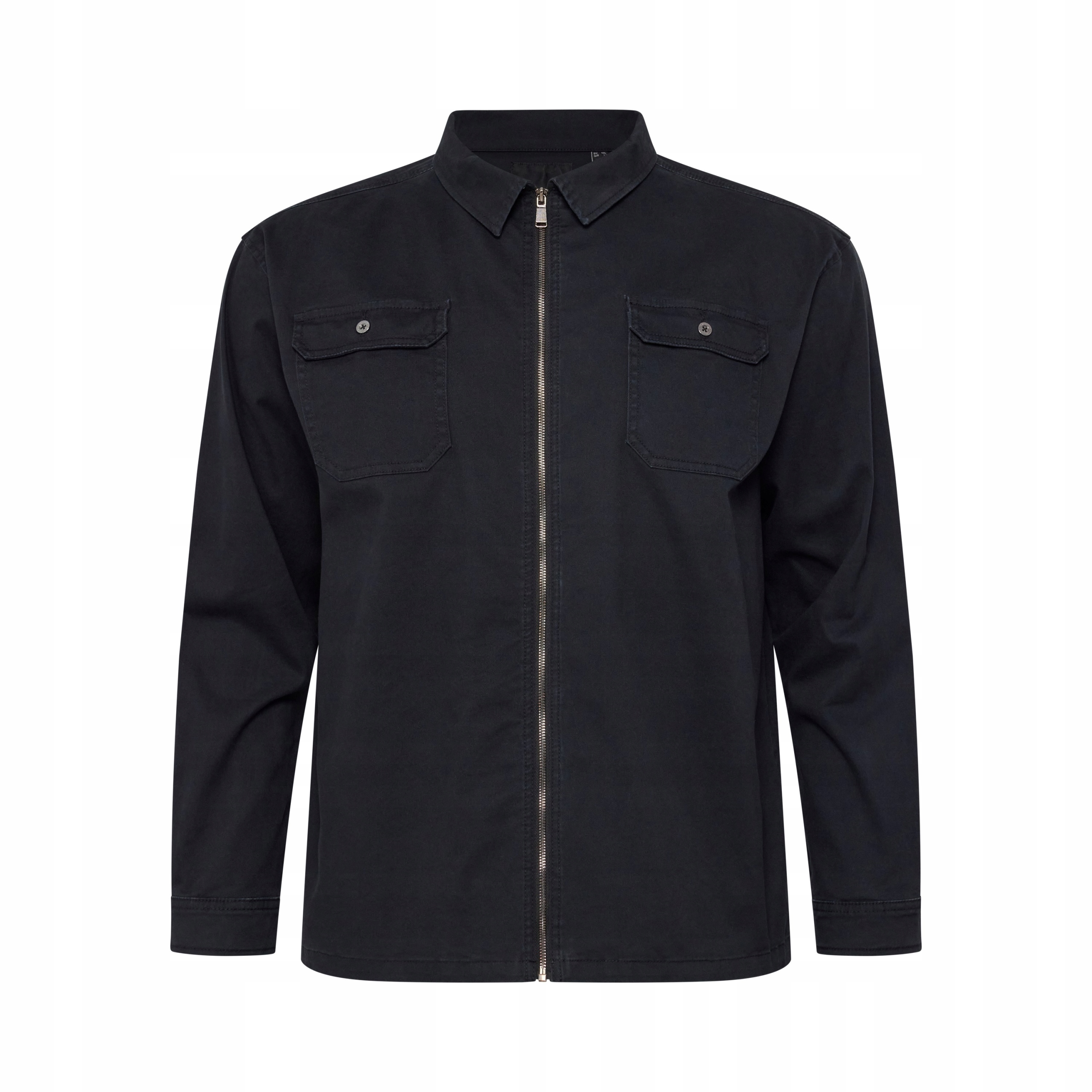 North Latitude Džínová Košile Rozepínací Na Zip, Velké Velikosti, Černá, 5XL