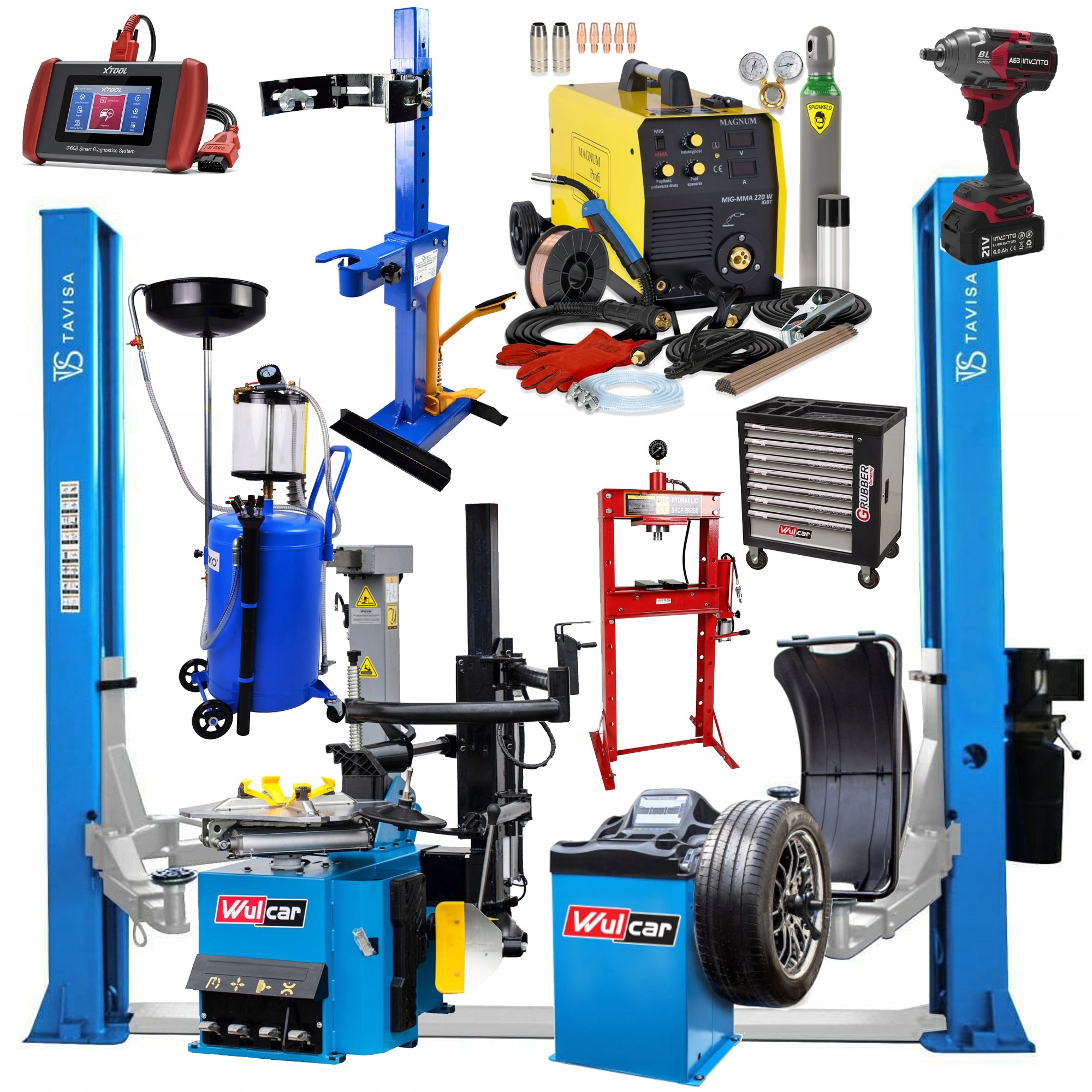 Zestaw maszyn do warsztatu wulkanizacja Dotacja UP EAN (GTIN) 9641008720302