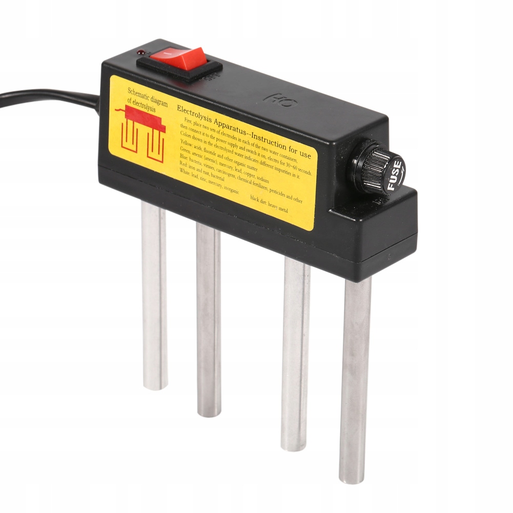 ELEKTROLIZER TESTER KOLORYSTYCZNY ELEKTROLIZA WODY Typ brak informacji