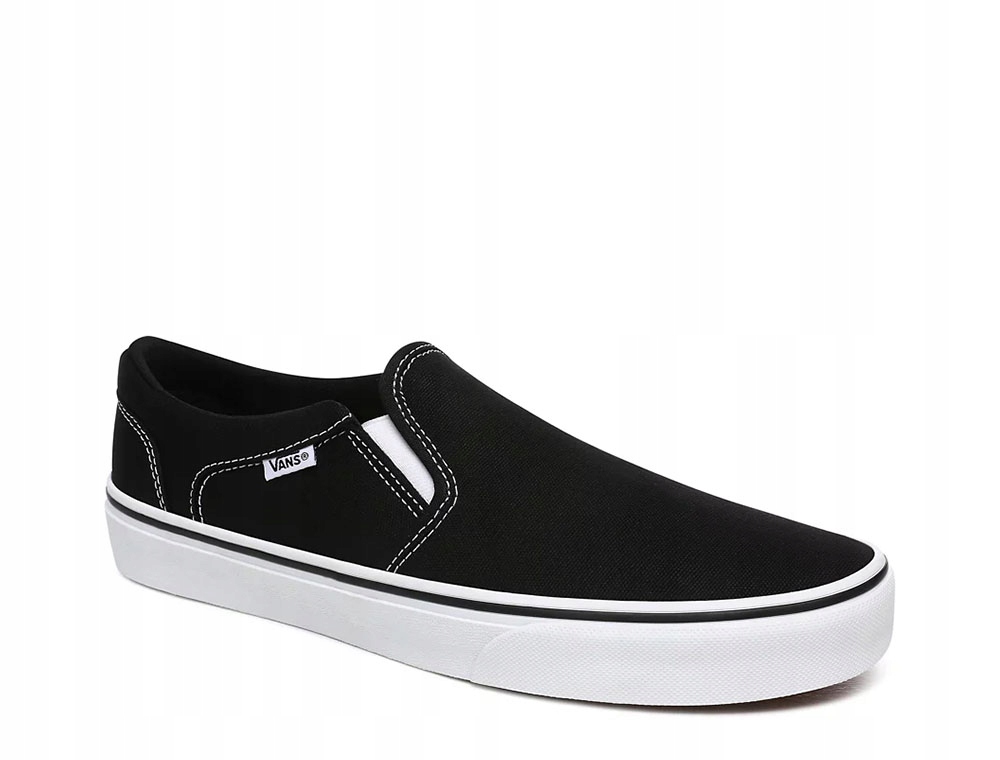 Pánské tenisky mokasíny černé nazouvací Vans Asher VN000SEQ187 41