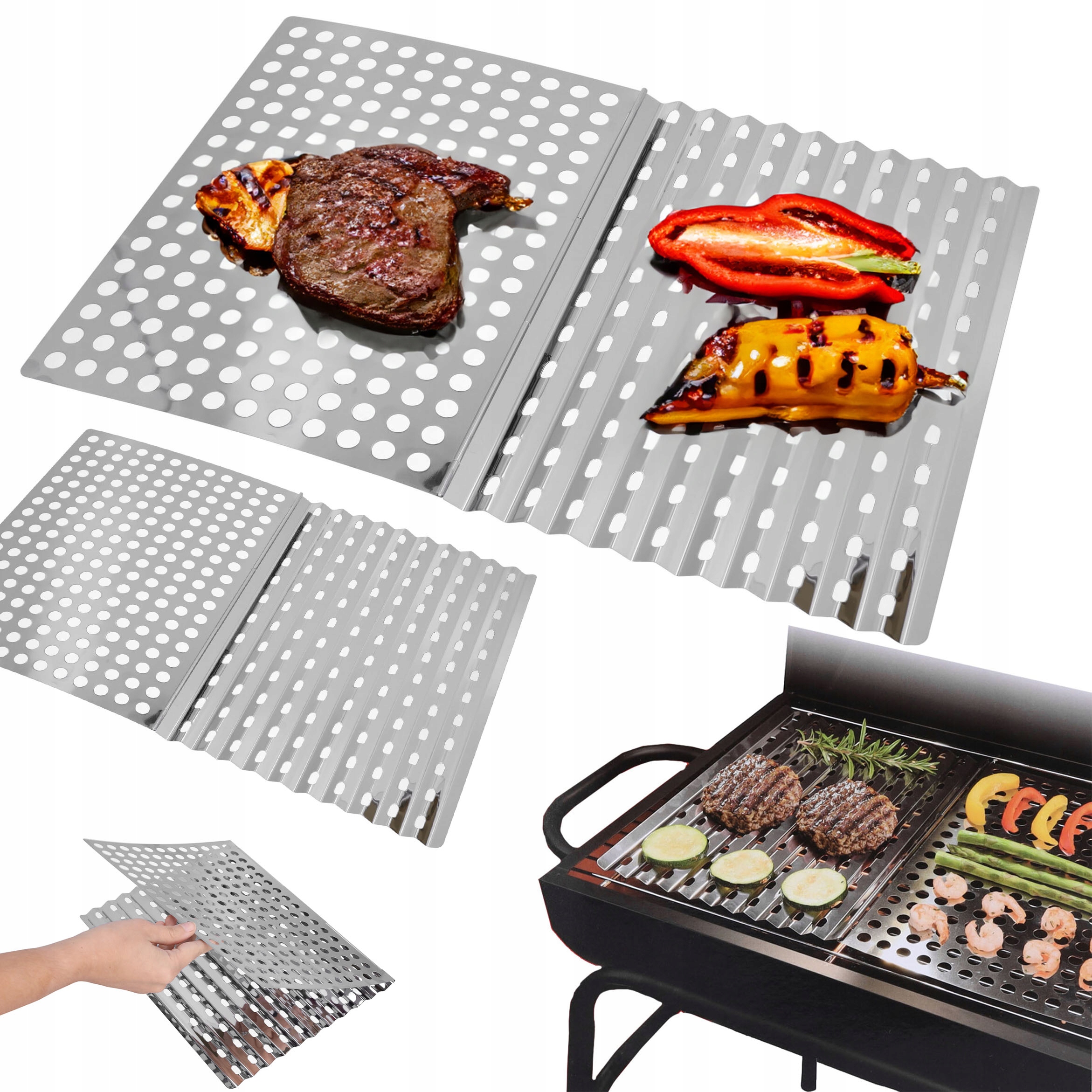 Ruszt do grillowania tacka blacha stalowa do grilla